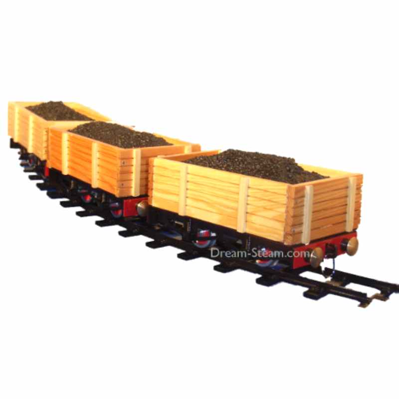 MSS Real Wood Coal Wagon (Rake of 3)